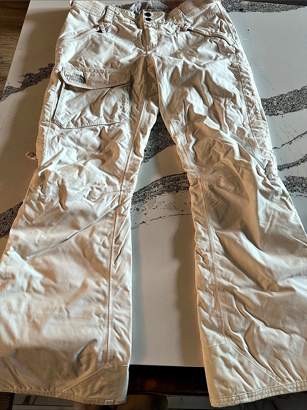 The North Face Women' Small ski pants flare Leg  beige Like New